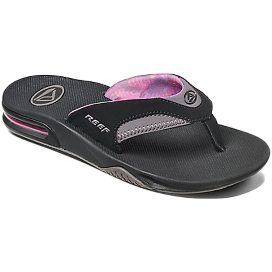 2025 Infradito Apribottiglie Da Donna Reef Nero Grigio R01626